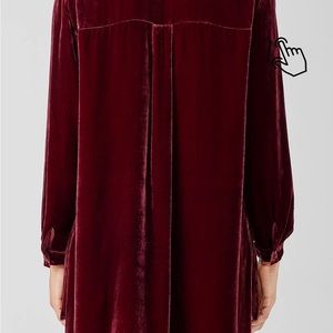 Eileen Fisher classic collar velvet shirt